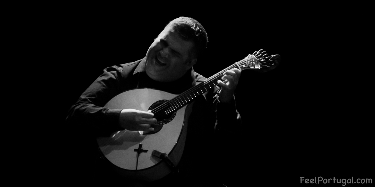 Portuguese Guitar Player on stage